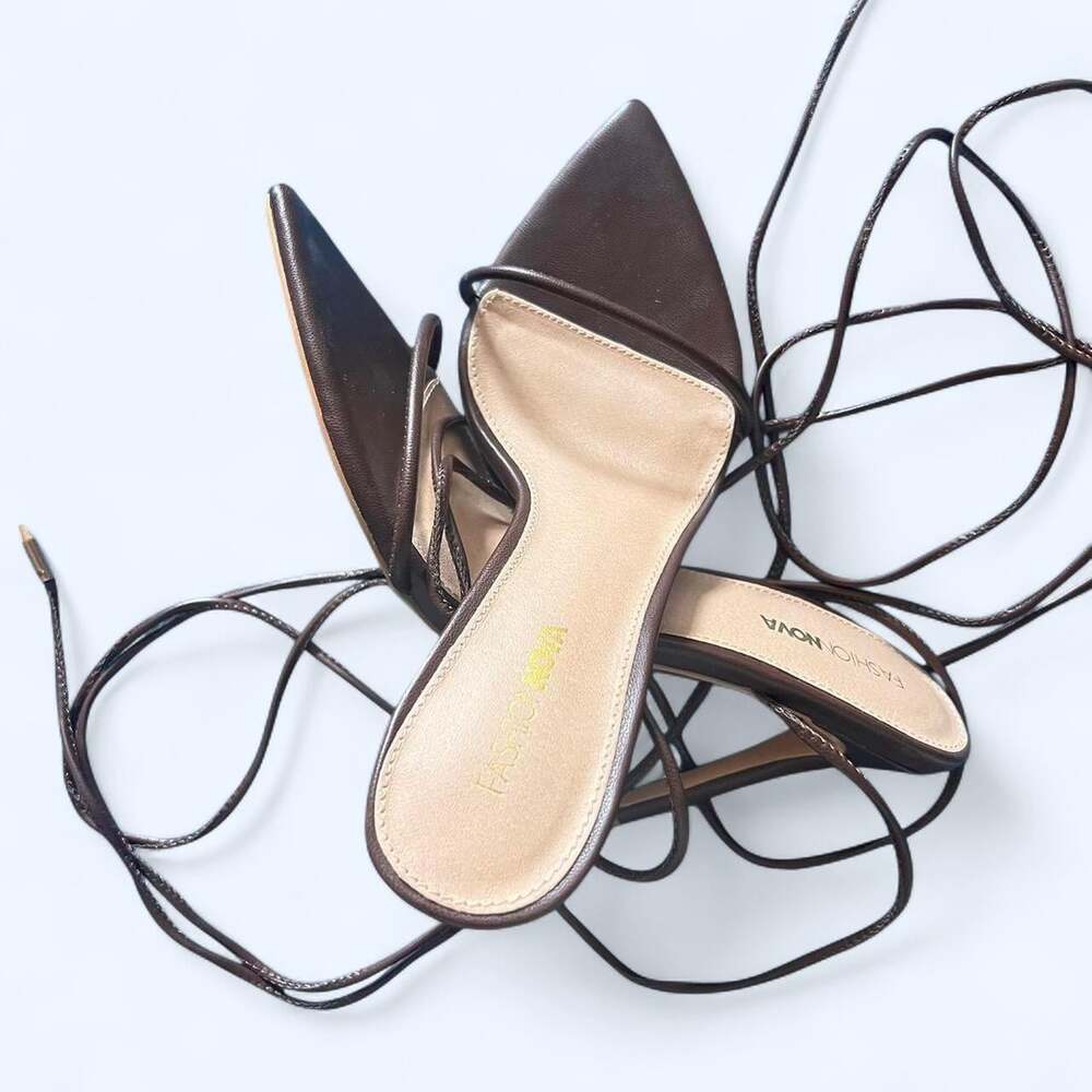 Fashion Nova Women's Brown Sandals - Picture 3 of 5